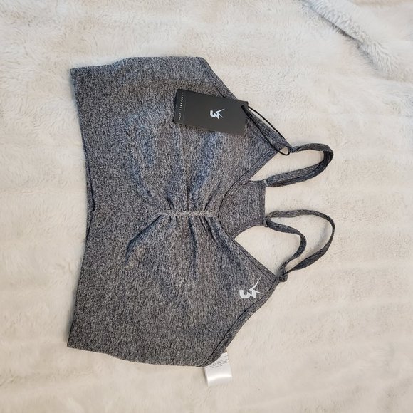 V3 Apparel sports bra in gray marl - Picture 2 of 4